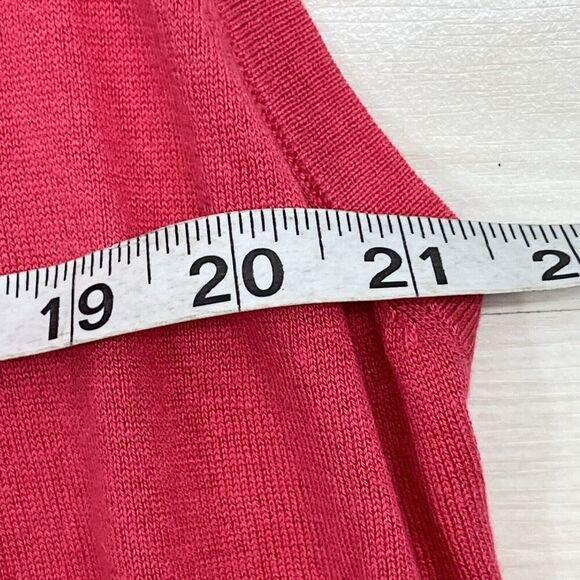 In Cashmere Open Front Cardigan Womens Large Pink Silk Cashmere Blend Sweater - Picture 9 of 10